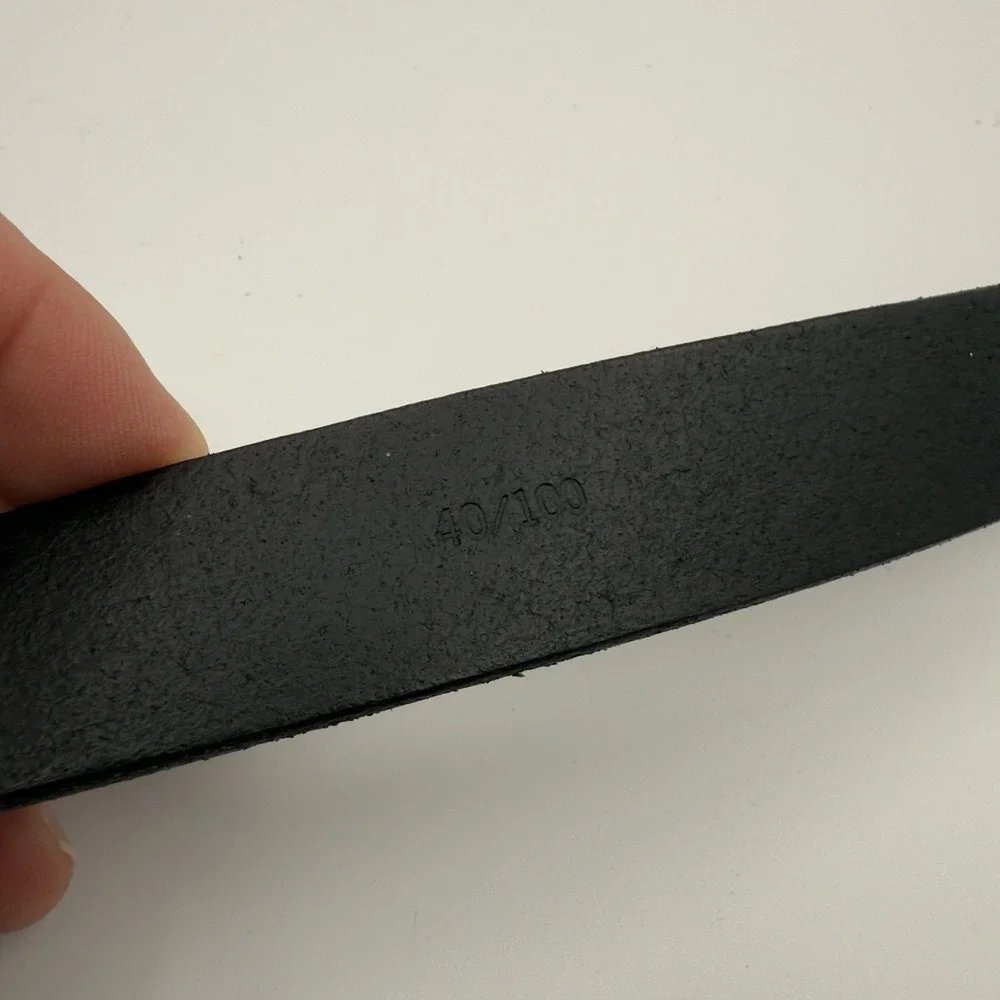 Brooks Brothers 346 Belt Solid Brass Buckle Black Leather 40